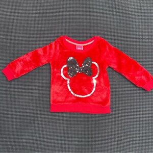 Disney Red Kids Sweatshirt with Sequin Bow